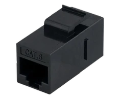 Cat6 "Keystone" jungtis, neekranuota, 2xRJ45, plastikinė, 180 DELTACO juoda / MD-125