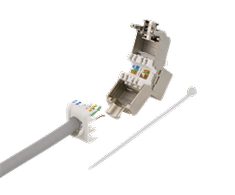 Cat6A ekranuotas "Keystone" lizdas, stalviršio gnybtas, plastikinis DELTACO / MD-121