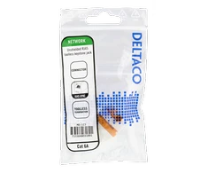 Cat6A "Keystone" lizdas, plastikinis DELTACO baltas / oranžinis / MD-123