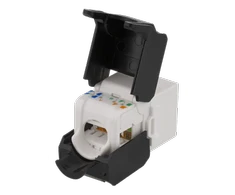 Cat6A "Keystone" lizdas, tuščio skląsčio jungtis, plastikinis DELTACO baltas / MD-120