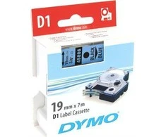 D1, prekės ženklo juosta, 19mm, juodas tekstas ant mėlynos juostos, 7m - 45806 DYMO / S0720860