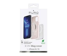 PURO ICON MAG MagSafe dėklas skirtas Apple iPhone 14/13, rožinis