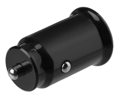 DELTACO 12/24 V USB įkroviklis su dvigubomis USB-A jungtimis, 2,4 A, 12 W, juodas USB-CAR124