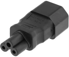 DELTACO Adapteris, IEC 60320 C14 į IEC 60320 C5, 250V / 2.5A, juodas DEL-1011