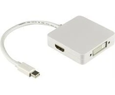DELTACO Adapteris Mini DisplayPort - DVI / HDMI / DisplayPort, Baltas / DP-MULTI1