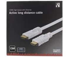 DELTACO aktyvus HDMI kabelis, 4K, Ultra HD, HDMI A ha, 15m, baltas / HDMI-1151