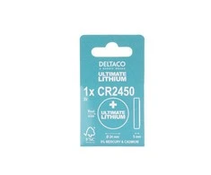 Deltaco Batteries Ultimate Lithium, 3V, CR2450 button cell, 1vnt. / ULT-CR2450-1P