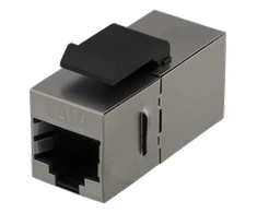 DELTACO Cat6 "Keystone" jungtis, ekranuotas, 2xRJ45,, 180, Metalinis / MD-126