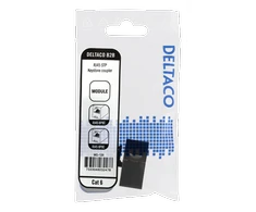DELTACO Cat6 "Keystone" jungtis, ekranuotas, 2xRJ45,, 180, Metalinis / MD-126