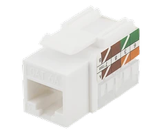 DELTACO Cat6A Keystone lizdas, LSA / 110 termination, plastikinis , 90, baltas / MD-124