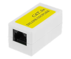 DELTACO coupler Cat5e, UTP (unshielded), female-female, baltas 665-V