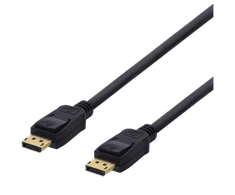 DELTACO „DisplayPort“ kabelis, 1,5 m, 4K UHD, DP 1.2, juodas DP-1015D