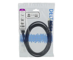 DisplayPort kabelis DELTACO 1m, 4K UHD, DP 1.2, juodas / DP-1010D