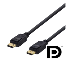 DELTACO „DisplayPort“ kabelis, 2m, 4K UHD, DP 1.2, juodas DP-1020D