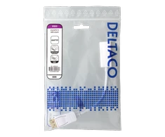 DELTACO DisplayPort kištukinis HDMI lizdas, DisplayPort dviejų režimų (DP ++), auksinis, 3840x2160 prie 60Hz, 0,2m, baltas / DP-HDMI44