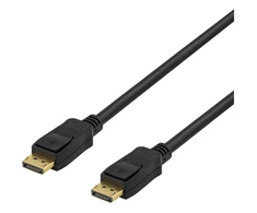 DELTACO DisplayPort monitorius kabelis, UltraHD in 30Hz, 10m, 20-pin ha - ha, juodas / DP-4100