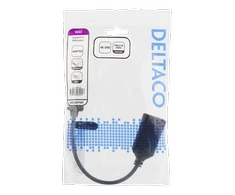 DELTACO DisplayPort į HDMI 2.0b adapteris, 4K in 60Hz, aktyvus, HDCP 2.2, 3D, 0.1m, juodas DP-HDMI32