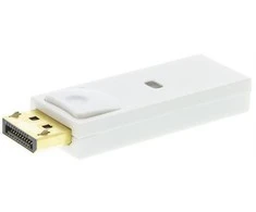 DELTACO „DisplayPort to HDMI“ adapteris su garsu, „Full HD @ 60Hz“, baltas,