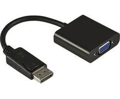 DELTACO DisplayPort į VGA adapteris, Full HD 60Hz, Juodas, 0,2m, 20 kontaktų ha - 15 kontaktų ho / DP-VGA7