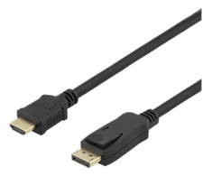 DELTACO DP - HDMI kabelis, 10m, 3840x2160 30Hz, 10.8Gb / s, juodas DP-HDMI1100