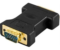 DELTACO DVI adapteris , DVI-I Single Link - VGA, 24 + 5 kontaktų ho - 15 kontaktų ha, / DVI-6