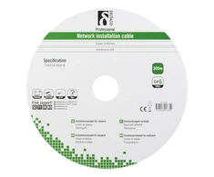 DELTACO F / UTP Cat6 Instaliacinis lauko kabelis, 305m ritė, 250MHz, Sertifikuotas, juodas TP-49G