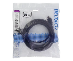 DELTACO flex HDMI laidai, 4K UltraHD 30Hz, 5m, Juodas HDMI-1050D-FLEX