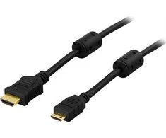 DELTACO HDMI - HDMI Mini kabelis, 4K, Ultra HD 60Hz, 1m, juodas / HDMI-1016