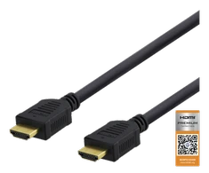 DELTACO High-Speed ​​​​Premium HDMI kabelis, 3 m, Ethernet, 4K UHD, Be ferito, juodas / HDMI-1030D