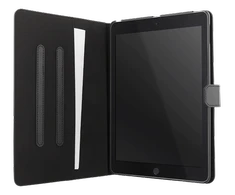 „DELTACO iPad 9.7“ (2017/2018) dėklas, veganiškos odos, atrama, juoda IPD-2017-2