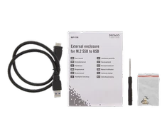 DELTACO išorinis HDD M.2 korpusas, B, B &amp; M, USB 3.1 Gen 1, SATA III, juodas MAP-K16N