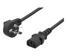 „DELTACO“ įžemintas maitinimo laidas, PSB-10A - IEC 60320 C13, 2m, juodas
