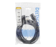 „DELTACO“ įžemintas maitinimo laidas, PSB-10A - IEC 60320 C13, 2m, juodas