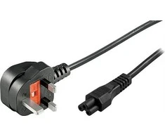 DELTACO kabelis, 3 kontaktų, BS 1363 į IEC 60320 C5 , 250V / 2.5A, 3m, juodas DEL-109F-UK