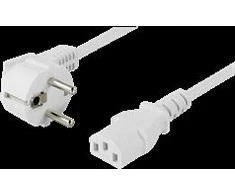 Kabelis Deltaco, 10m, max 250V / 10A, baltas DEL-111AV