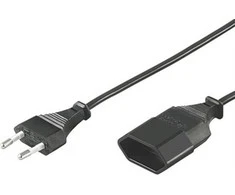 DELTACO kabelis , Rak CEE 7/16 - Rak IEC 60906-1 klasė 0, 5 m / DEL-109AF