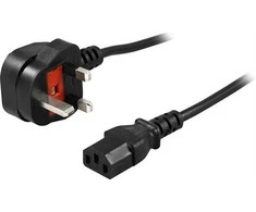DELTACO kabelis UK, BS 1363-IEC C13, 10A, 2M, juodas DEL-109UK-10