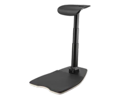 Ergonomiška stovima kėdė DELTACO OFFICE su integruotu kilimėliu, juodas / DELO-0302