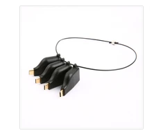 DELTACO OFFICE USB-C adapterių komplektas, mDP, DP, VGA, HDMI, juodas / USBC-AR1