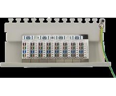 DELTACO Patch Panel, 8xRJ45, Cat6a, montuojamas ant sienos, 10Gbps, Krone terminalai, metalinis, pilkas / PAN-210