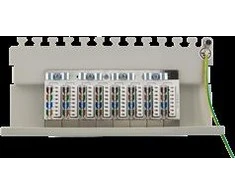 DELTACO Patch Panel, 8xRJ45, Cat6a, montuojamas ant sienos, 10Gbps, Krone terminalai, metalinis, pilkas / PAN-210