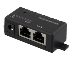 DELTACO PoE Gigabit Injector for PoE / PoE +, 10/100 / 1000Mbps, 48W, Juodas / POE-109
