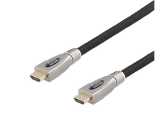 DELTACO PRIME Aktyvus HDMI kabelis, 10m, medžiaginis, 4K, Juodas HDMI-4100