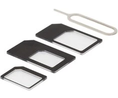DELTACO SIM kortelių adapterių komplektas (microSIM+miniSIM+nanoSIM) / SIM-109