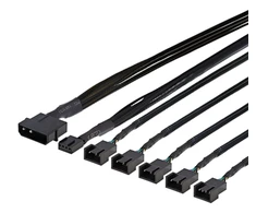 DELTACO skirstytuvas PWM-fläktar, 4 kontaktų iki 5x4 kontaktų ho, Molex ström