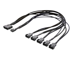DELTACO skirstytuvas PWM-fläktar, 4 kontaktų iki 5x4 kontaktų ho, Molex ström