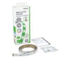 „DELTACO SMART HOME“ LED juostos prailginimas, 1m, RGB, 2700K-6500K, 6 kontaktų, tinka SH-LS3M, baltas SH-LSEX1M