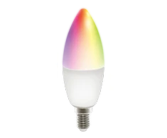 DELTACO SMART HOME LED lempa, E14, WiFI 2.4GHz, 5W, 470lm, pritemdoma, 2700K-6500K, 220-240V, RGB SH-LE14RGB