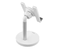 Deltaco Stalinis telefonas ir planšetinio kompiuterio laikiklis nuo 4,3 "iki 8" ir ne didesnis kaip 130 mm baltas / ARM-275