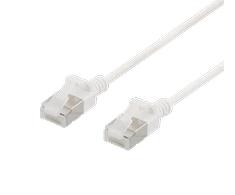 DELTACO U / FTP Cat6a patch cable, slim, 3.8mm in diameter, 2m, 500MHz, LSZH, baltas / UFTP-1048